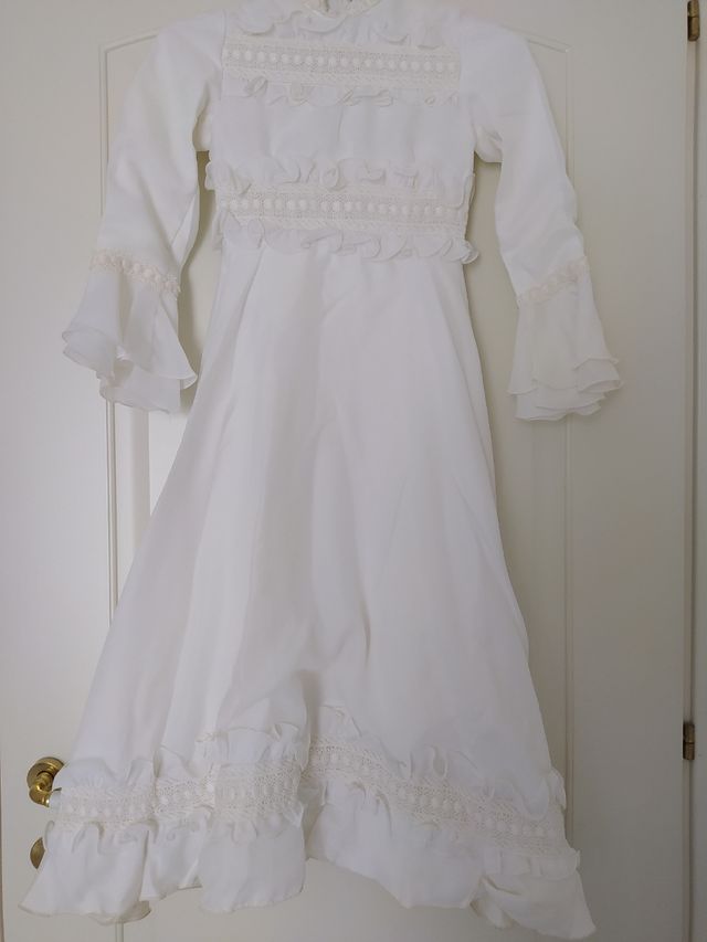 anni 70 vintage, Abito da comunione ragazza