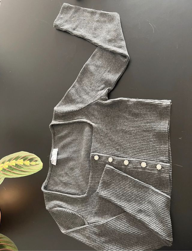 Conjunto canalé de chaqueta crop y minifalda