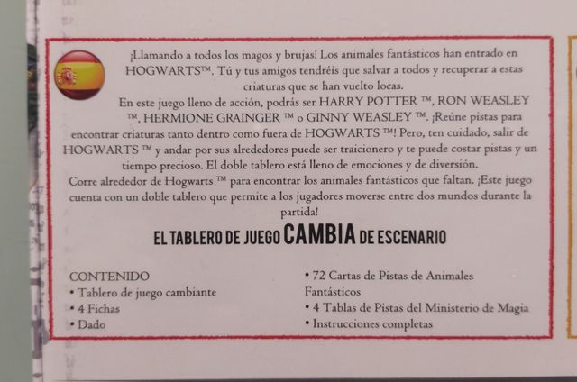 Harry Potter, Animales Fantásticos. Juego de mesa