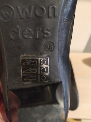 Zapatos piel negro Wonders 36 