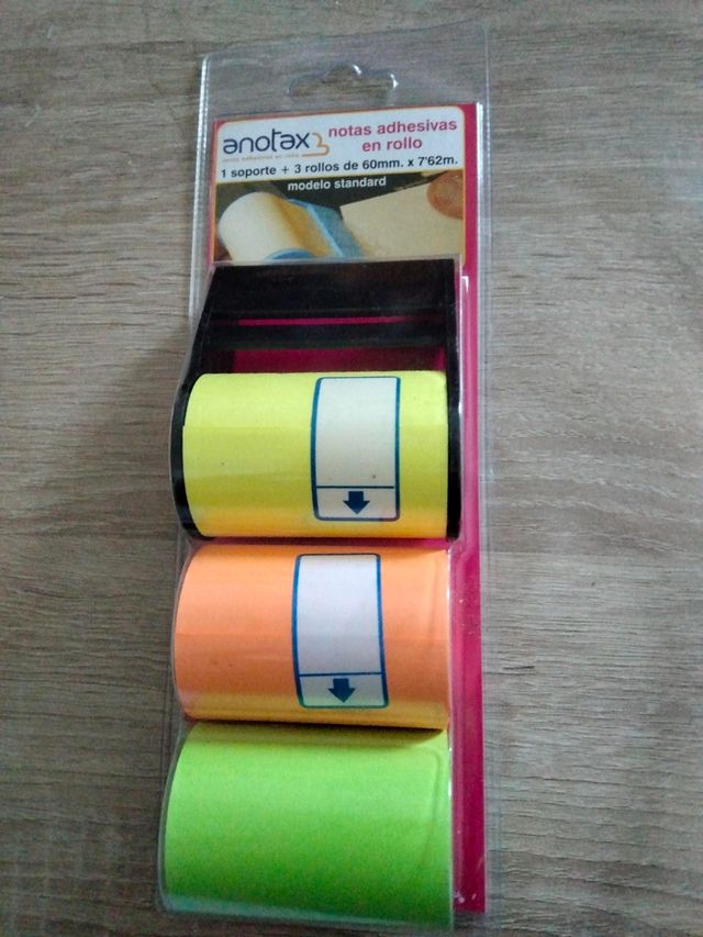3Rollos de notas adhesivas enotax  a estrenar