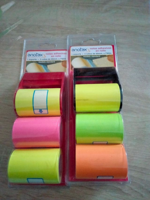3Rollos de notas adhesivas enotax  a estrenar