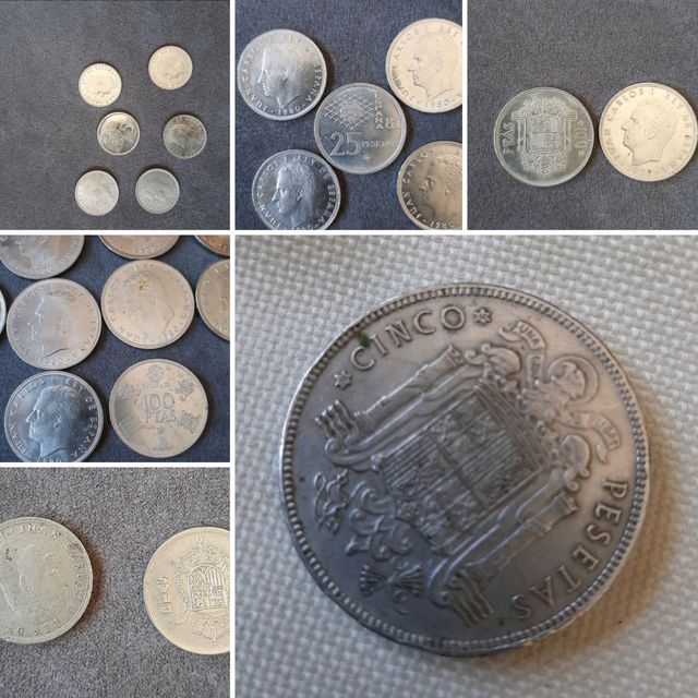 Varias monedas de pesetas
