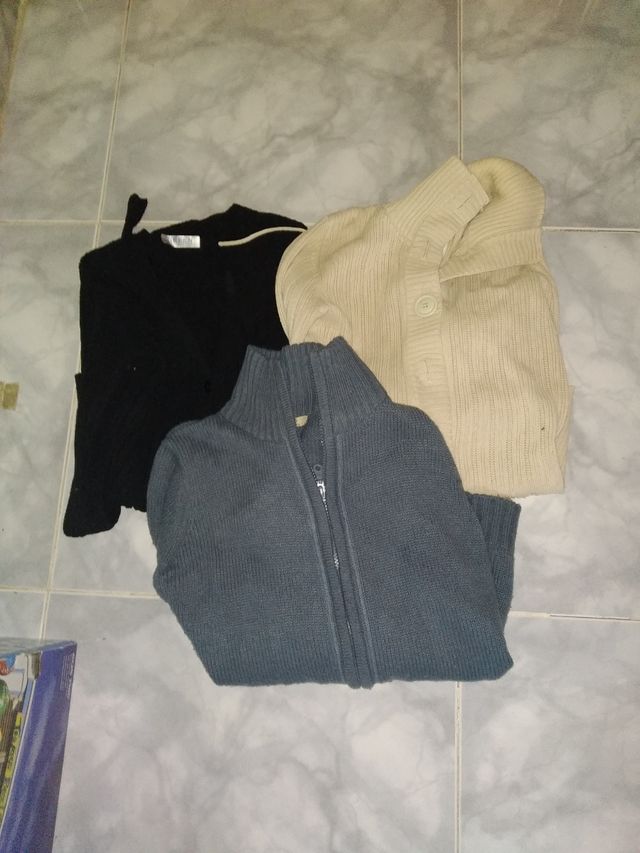 lote 3 chaquetas punto talla m