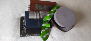 Corbata HACKETT verde Rayas