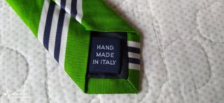 Corbata HACKETT verde Rayas