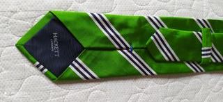 Corbata HACKETT verde Rayas