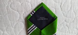 Corbata HACKETT verde Rayas