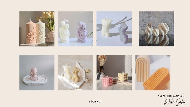 Velas artesanales - Varios modelos y colores