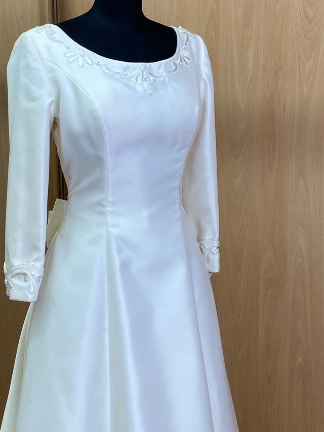 Vestido de novia manga larga