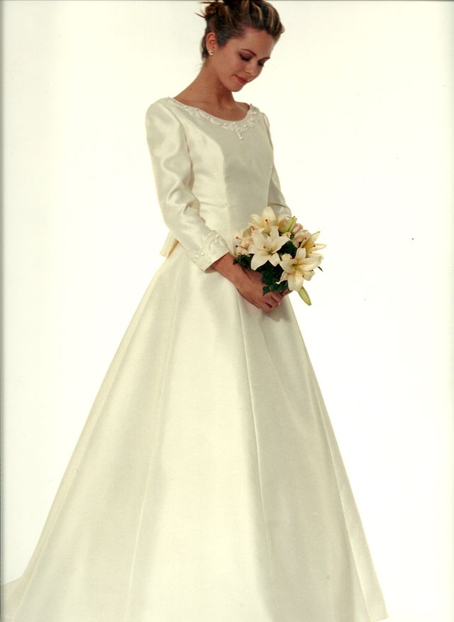 Vestido de novia manga larga