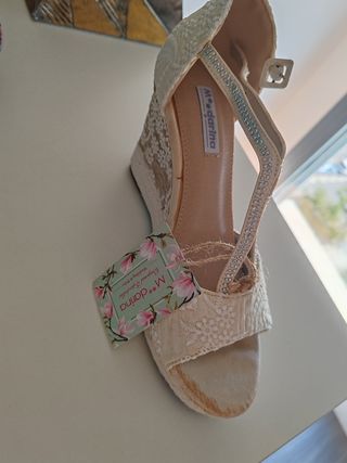 Zapatos Sandalias Novia Nuevas Boho y encaje 