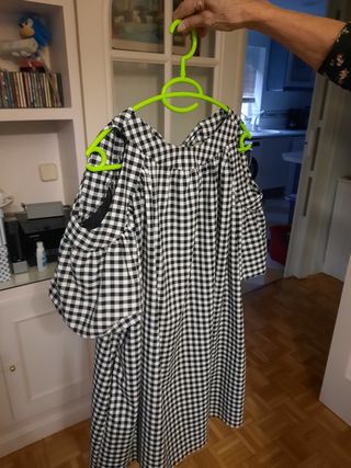 Vestido cuadros Zara