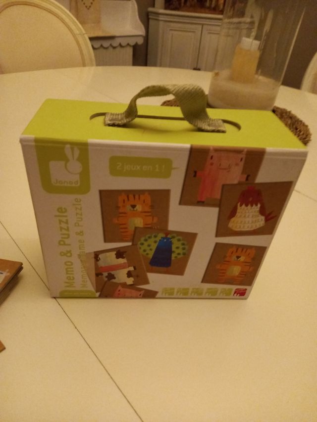 maleta memo y puzzle de la granja.