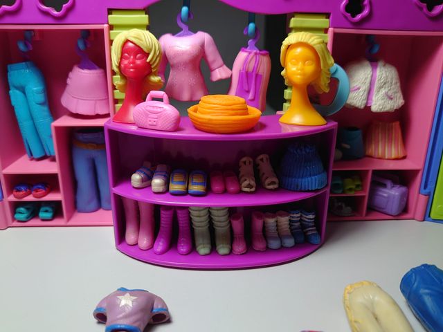 POLLY POCKET CENTRO COMERCIAL Y ARMARIO