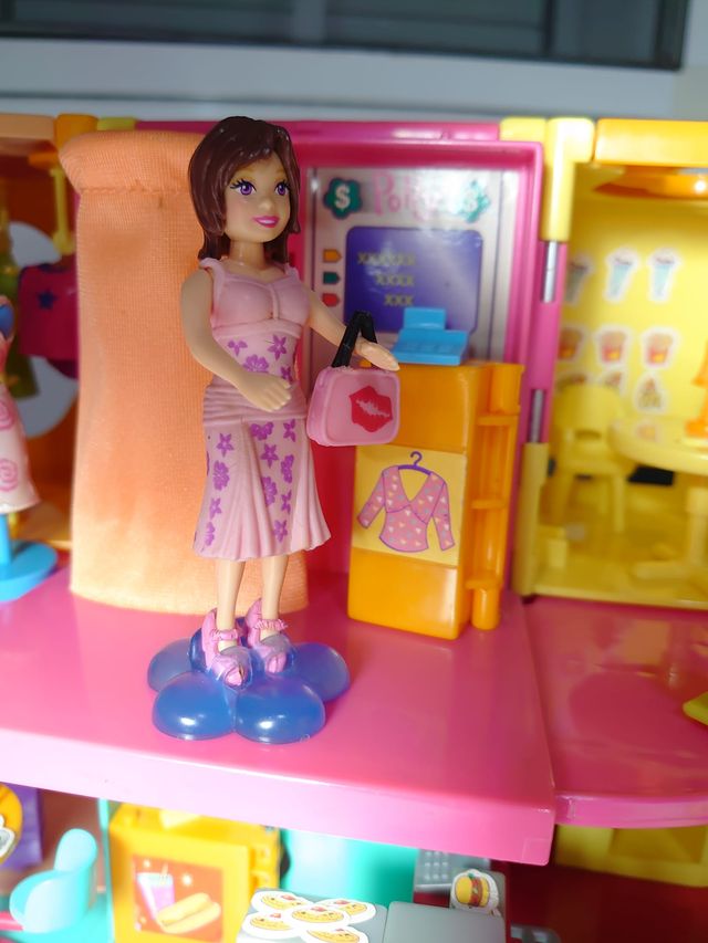 POLLY POCKET CENTRO COMERCIAL Y ARMARIO