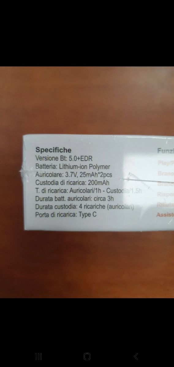 auricolari bluetooth sgs air pod