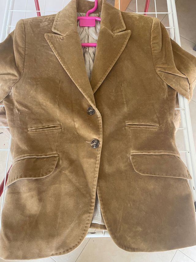 Chaqueta estilo americana de antelina