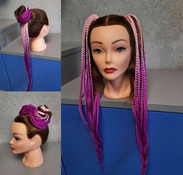 Extensiones de pelo trenzas africanas con coleta