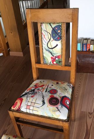 Sedia vintage rifoderata