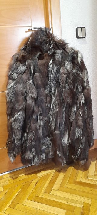 Abrigo zorro plateado