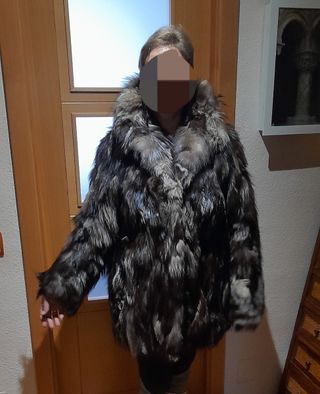 Abrigo zorro plateado