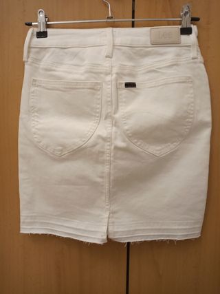 Falda vaquera tejana blanca Lee