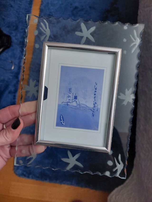 Lote 2 marcos fotos cristal nuevos