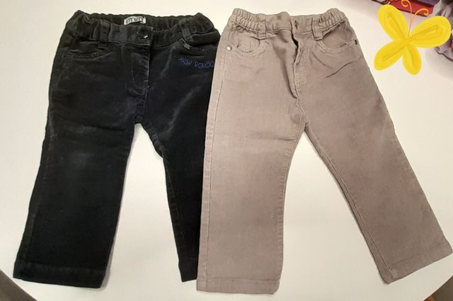 Pantaloni velluto bimba 12/18 mesi