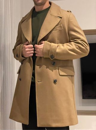 Abrigo lana Mango talla L