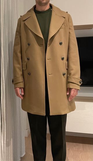 Abrigo lana Mango talla L