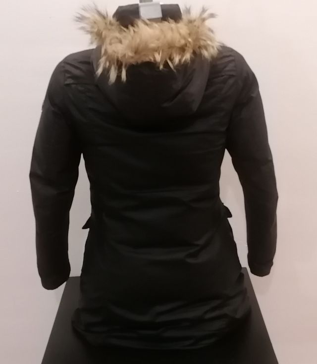 Sergio Tacchini parka donna nero cappuccio tg 40