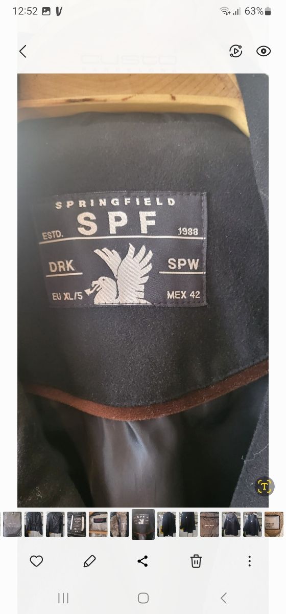 abrigo negro springfield