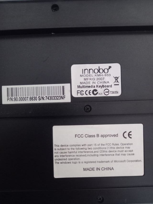 Teclado INNOBO USB modelo KMH-933