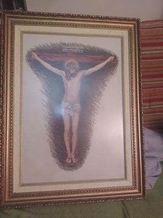 cristo de Velázquez a punto de cruz 