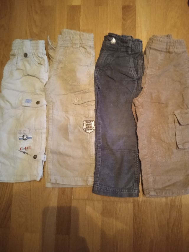 Lote 4 pantalones pana .Talla 24 meses-86 cm