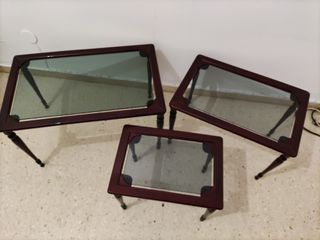 3 Mesas nido estilo vintage