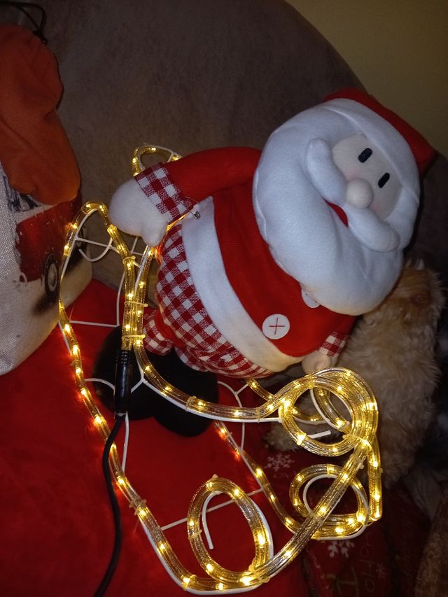 trineo led navidad y papa Noel