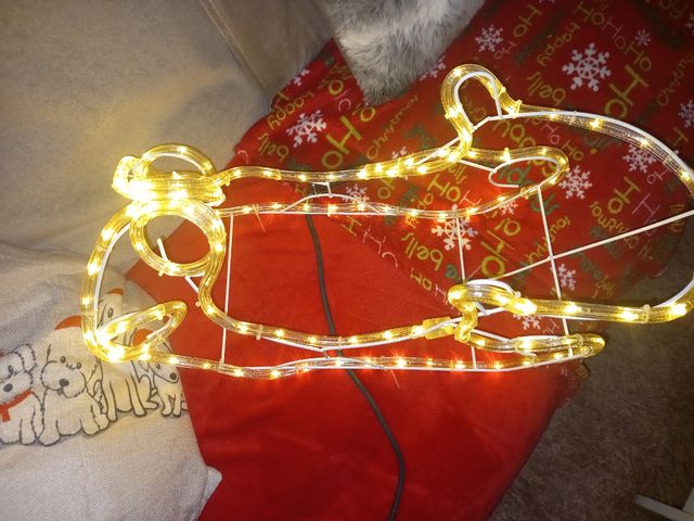 trineo led navidad y papa Noel