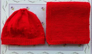 Set natalizio cappellino e sciarpa 85cm