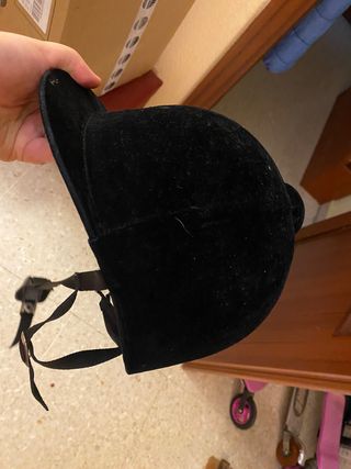 Casco equitación hípica niño terciopelo
