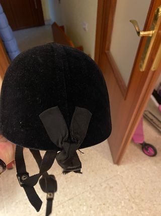 Casco equitación hípica niño terciopelo