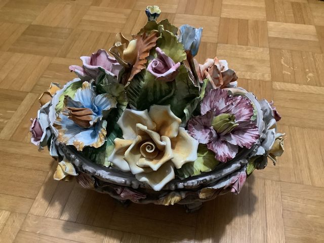 Centrotavola bowl porcellana Capodimonte