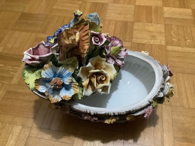 Centrotavola bowl porcellana Capodimonte