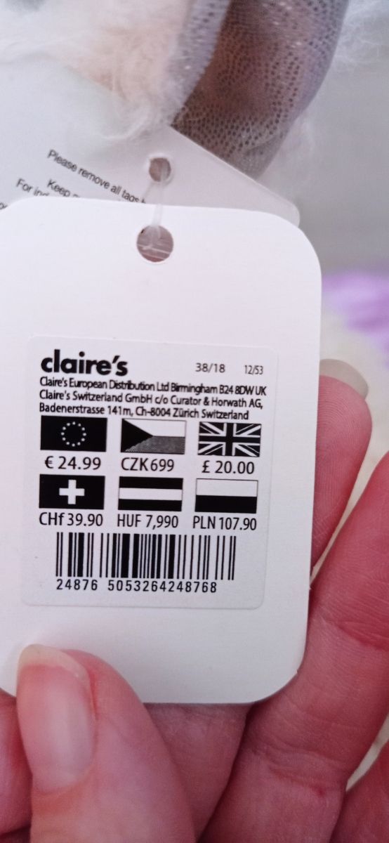 peluche nuovo claire's