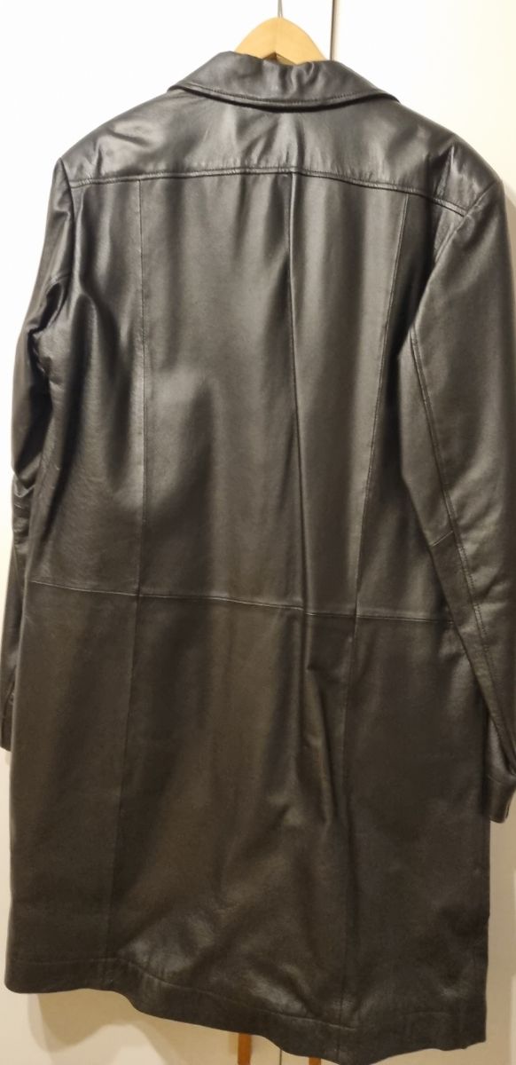 Trench in vera pelle