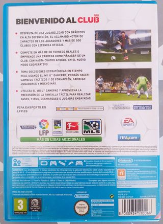 Caja y carátula Fifa 13 Wii U