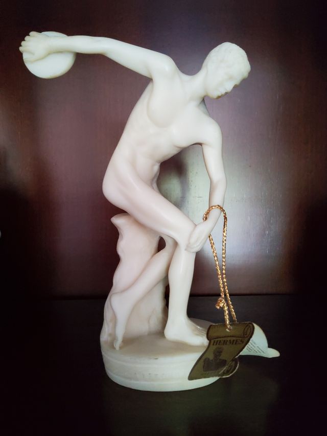 Discobolo alabastro hecha a mano Hermes
