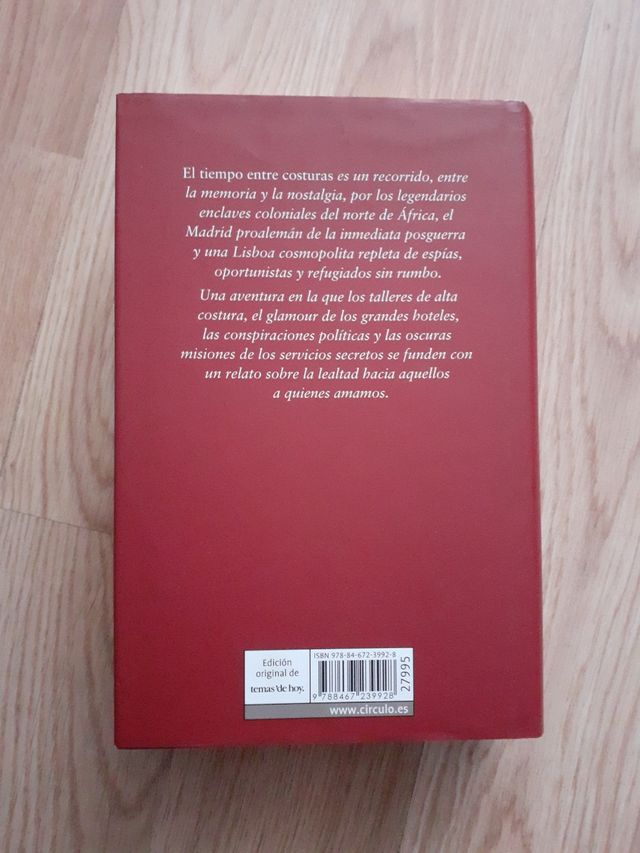 Libro El tiempo entre costuras, Maria Dueñas.