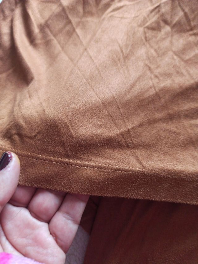 vestido ante marron mini